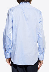 Logo Embroidered Long-Sleeved Shirt