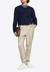 Paisley Jacquard Crewneck Sweater