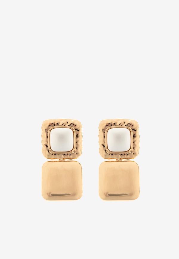 Self-Portrait Jewel Embellished Earrings PF25-622E-GD 0-GOLD