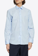 Logo Embroidered Long-Sleeved Shirt