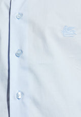 Logo Embroidered Long-Sleeved Shirt