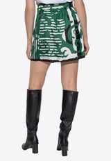 Navigli Printed Silk Mini Skirt