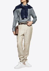 Geometric Pattern Long-Sleeved Shirt