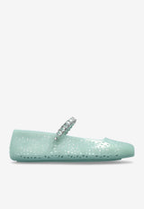 The Jelly Crystal Embellished Ballet Flats