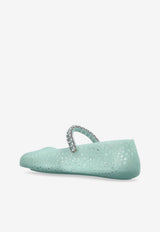 The Jelly Crystal Embellished Ballet Flats