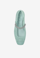 The Jelly Crystal Embellished Ballet Flats