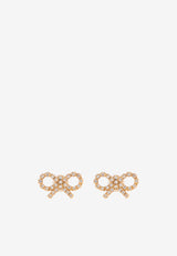 Self-Portrait Sparkling Bow Stud Earrings PF25-625E-GD 0-GOLD