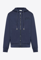Pegaso Embroidered Zip-Up Sweatshirt