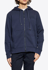 Pegaso Embroidered Zip-Up Sweatshirt