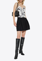 Palermo Printed Silk Corset Top