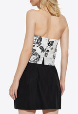 Palermo Printed Silk Corset Top