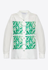 Nabil Printed Silk Long-Sleeved Shirt