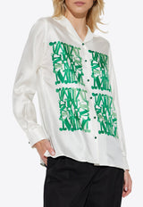 Nabil Printed Silk Long-Sleeved Shirt
