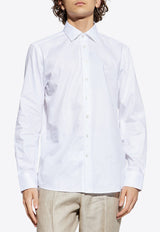 Logo Embroidered Long-Sleeved Shirt