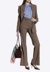 Plaid Check Flared Pants