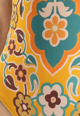 Floral Print One-Piece Swimsuit