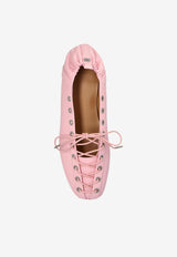Lace-Up Ballet Flats