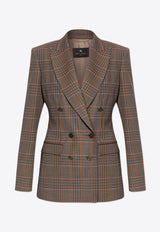 Etro Plaid Check Double-Breasted Blazer