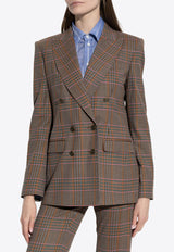 Etro Plaid Check Double-Breasted Blazer