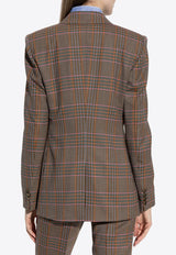 Etro Plaid Check Double-Breasted Blazer