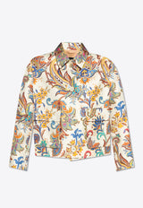 Etro Floral Print Silk Shirt