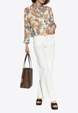 Etro Floral Print Silk Shirt