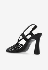 Etro 90 Woven Leather Slingback Sandals