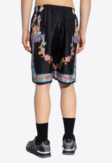 Versace Coral Theatre Print Shorts