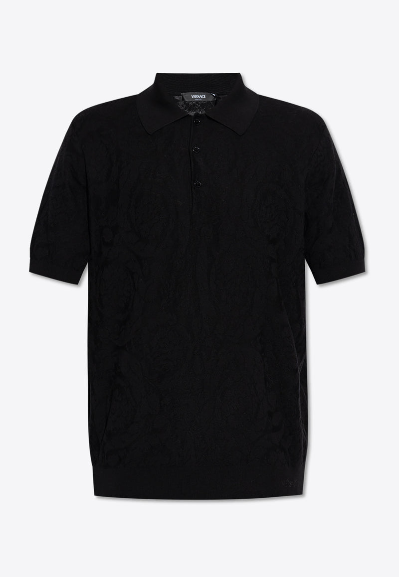 Versace Barocco Jacquard Polo T-shirt 1007765 1A09457-1B000