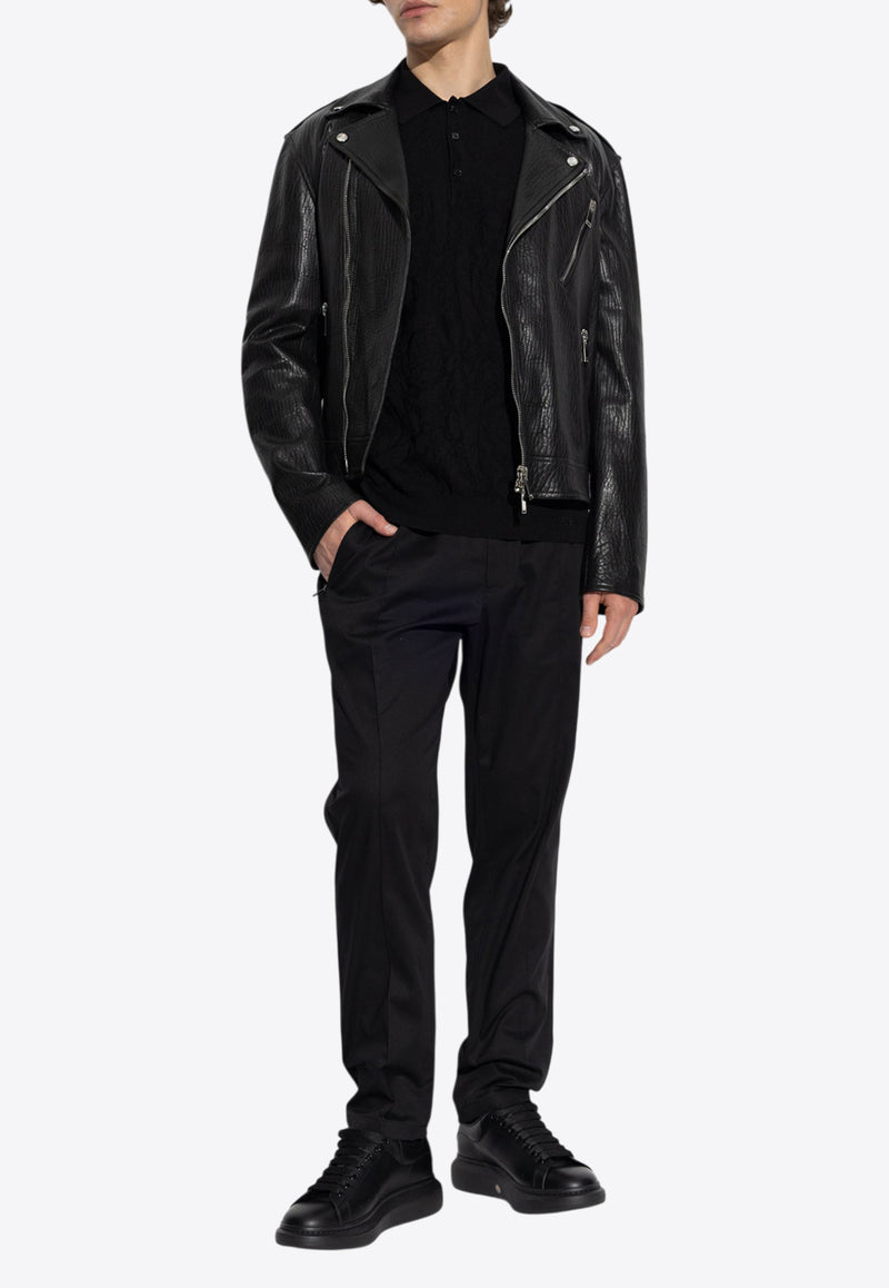 Versace Barocco Jacquard Polo T-shirt 1007765 1A09457-1B000