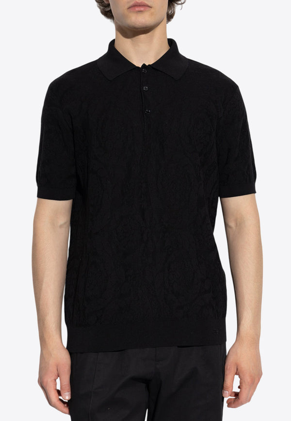 Versace Barocco Jacquard Polo T-shirt 1007765 1A09457-1B000