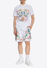 Versace Graphic Print Polo T-shirt