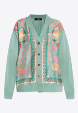 Versace Underwater Barocco Wool Cardigan