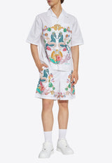 Versace Coral Theatre Print Shorts