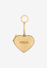 Versace Heart-Shaped Metallic Leather Coin Pouch