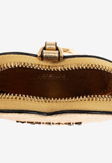 Versace Heart-Shaped Metallic Leather Coin Pouch