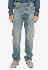 Versace Medusa Straight-Leg Faded Jeans