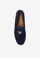 Versace La Medusa Suede Loafers
