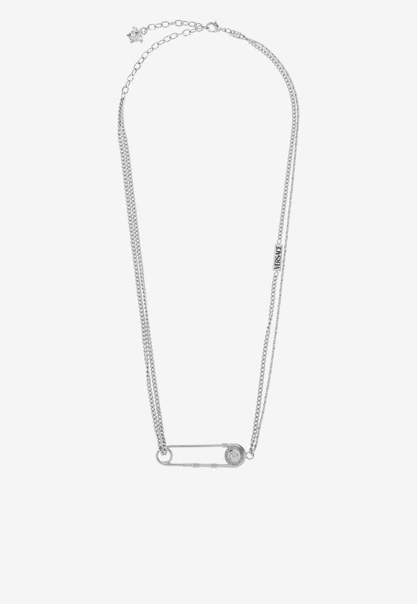 Versace Safety Pin Pendant Necklace 1020256 1A00620-3J030