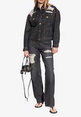 Versace Medusa '95 Straight-Leg Ripped Jeans
