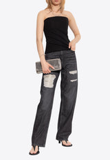 Versace Draped Strapless Top
