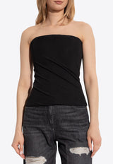 Versace Draped Strapless Top