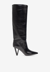 Versace V2025 85 Calf Leather High-Knee Boots
