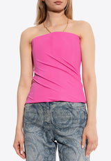 Versace Draped Strapless Tube Top