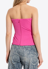 Versace Draped Strapless Tube Top