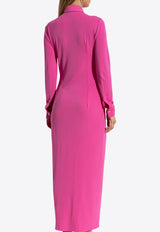 Versace Fitted Maxi Shirt Dress