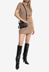 Versace Wool and Cashmere Knit Polo Top Beige 1020380 1A15451-2NG70