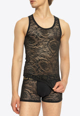 Versace Barocco Lace Sleeveless Top
