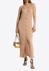 Versace Ribbed Sleeveless Midi Dress