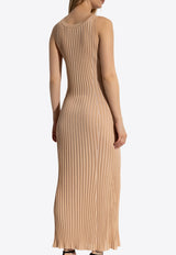 Versace Ribbed Sleeveless Midi Dress